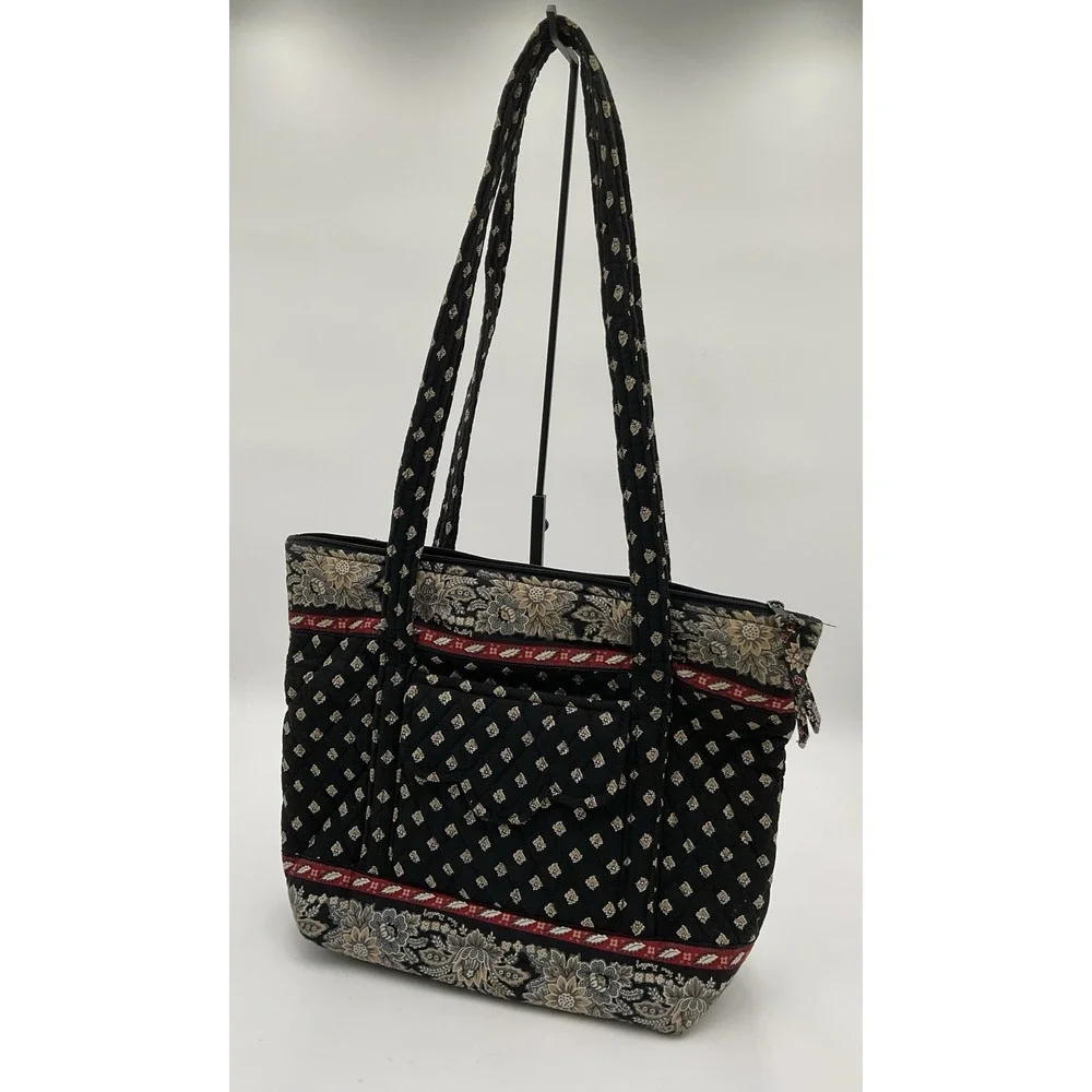 Vera Bradley Black And Paisley Vintage Purse Clutch And Matching Wallet Set